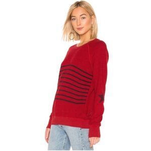 Sundry Striped Star Raglan Sweatshirt